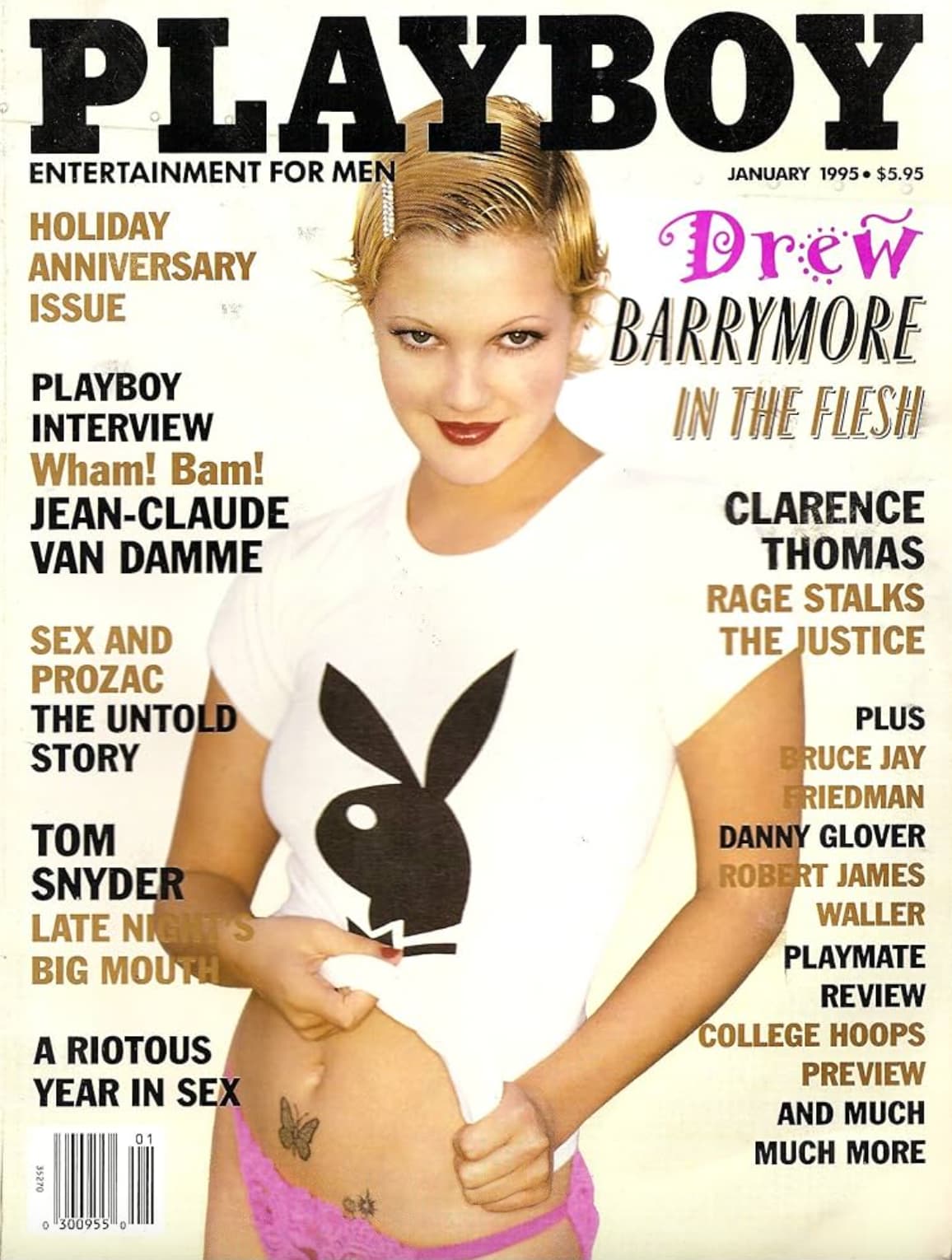 drew barrymore playboy - Playboy Entertainment For Men Holiday Anniversary Issue Playboy Interview Wham! Bam! JeanClaude Van Damme Sex And Prozac The Untold Story Tom Snyder Late Nights Big Mouth A Riotous Year In Sex $5.95 Drew Barrymore In The Flesh Cla